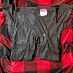 Black Fog Foil leggings with silver sparkles
